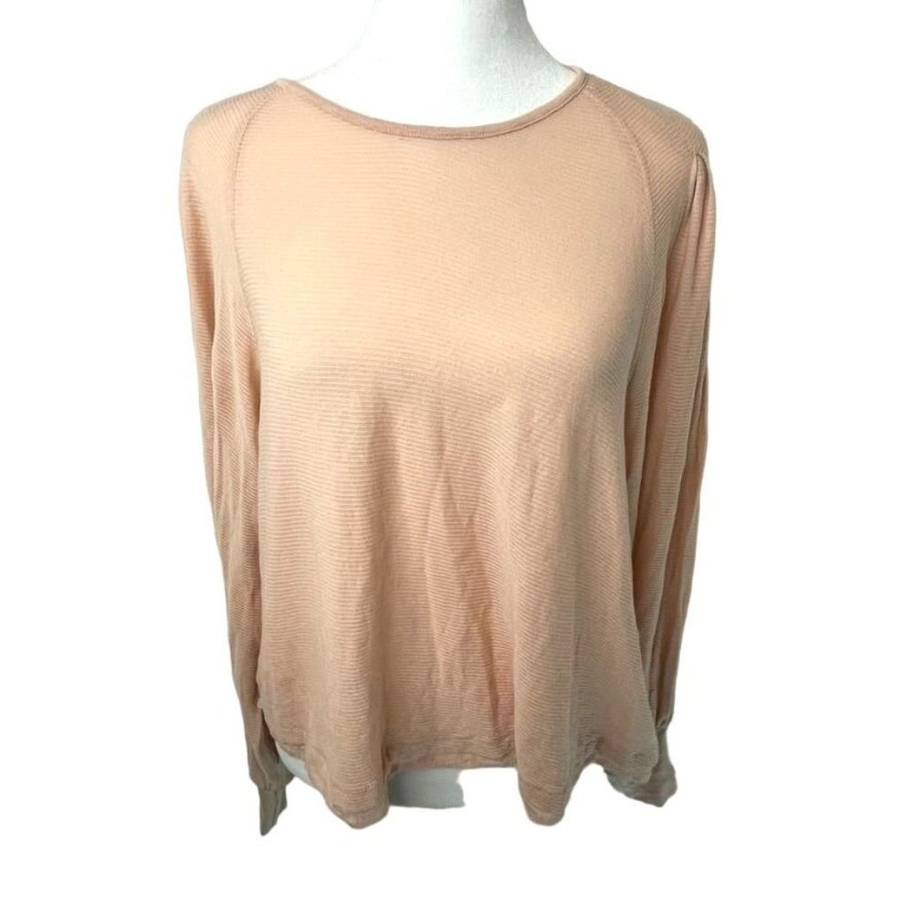 Free People Billie Knitted Ribbed‎ Blouson Sleeve Women's Size S